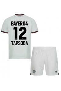 Fotbalové Dres Bayer Leverkusen Edmond Tapsoba #12 Dětské Venkovní Oblečení 2023-24 Krátký Rukáv (+ trenýrky)